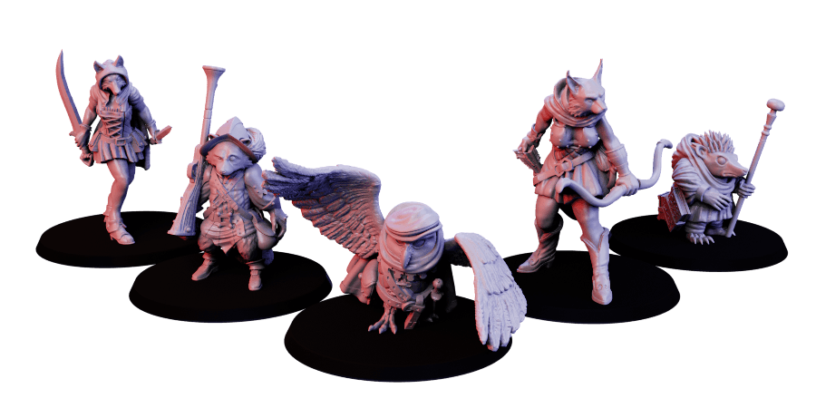 Zwierzęca Banda – Mag, Wojownik, Ranger, Wojownik i Złodziej