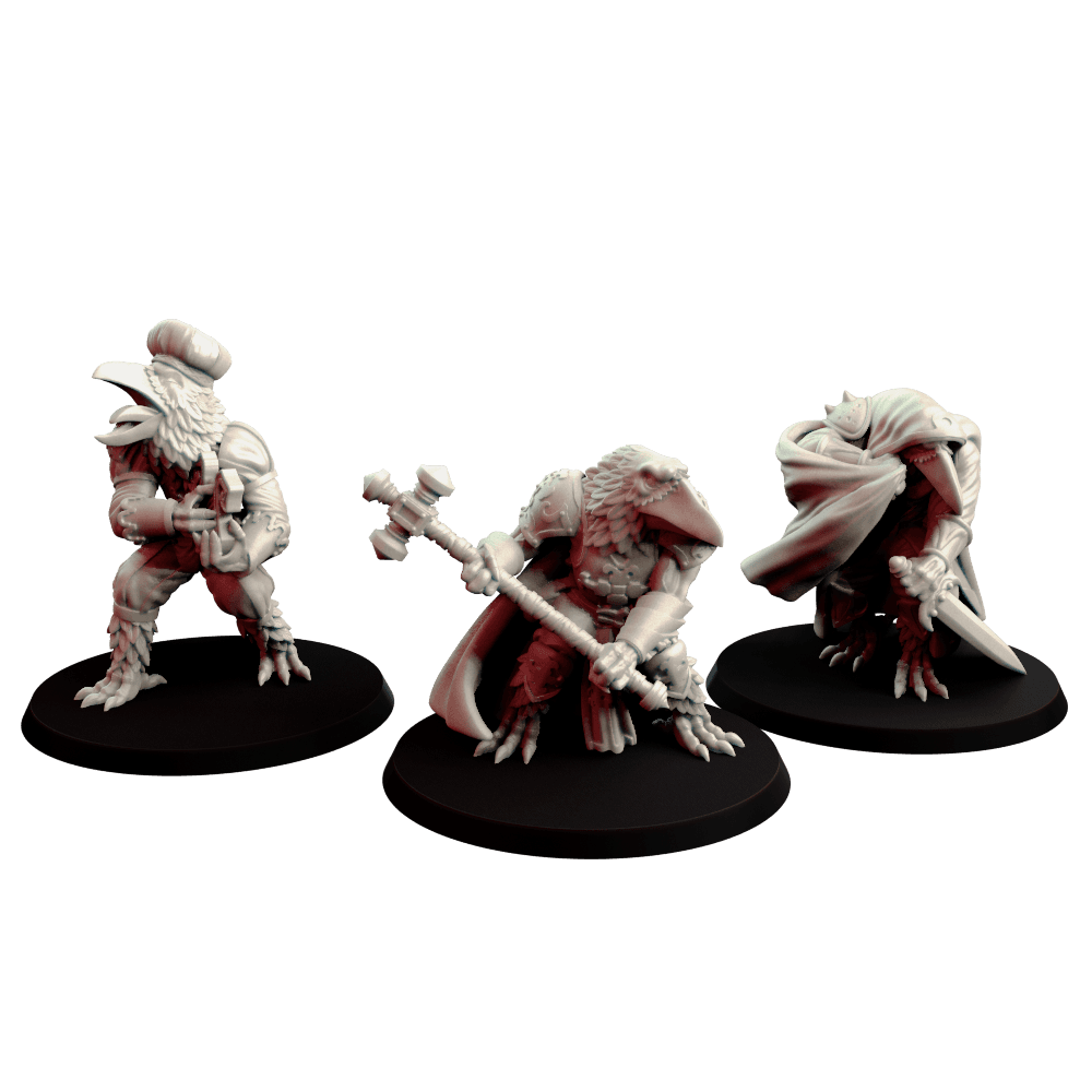 Figurki bandy wron: bard, złodziej i wojownik