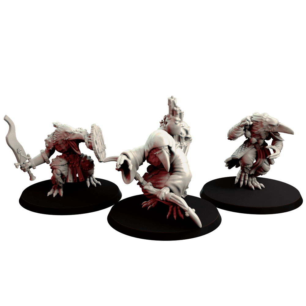 Figurki bandy wron: mag, wojownik i mnich