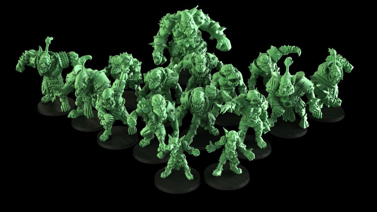 Drużyna Orków do Blood Bowl – Zestaw Figurek
