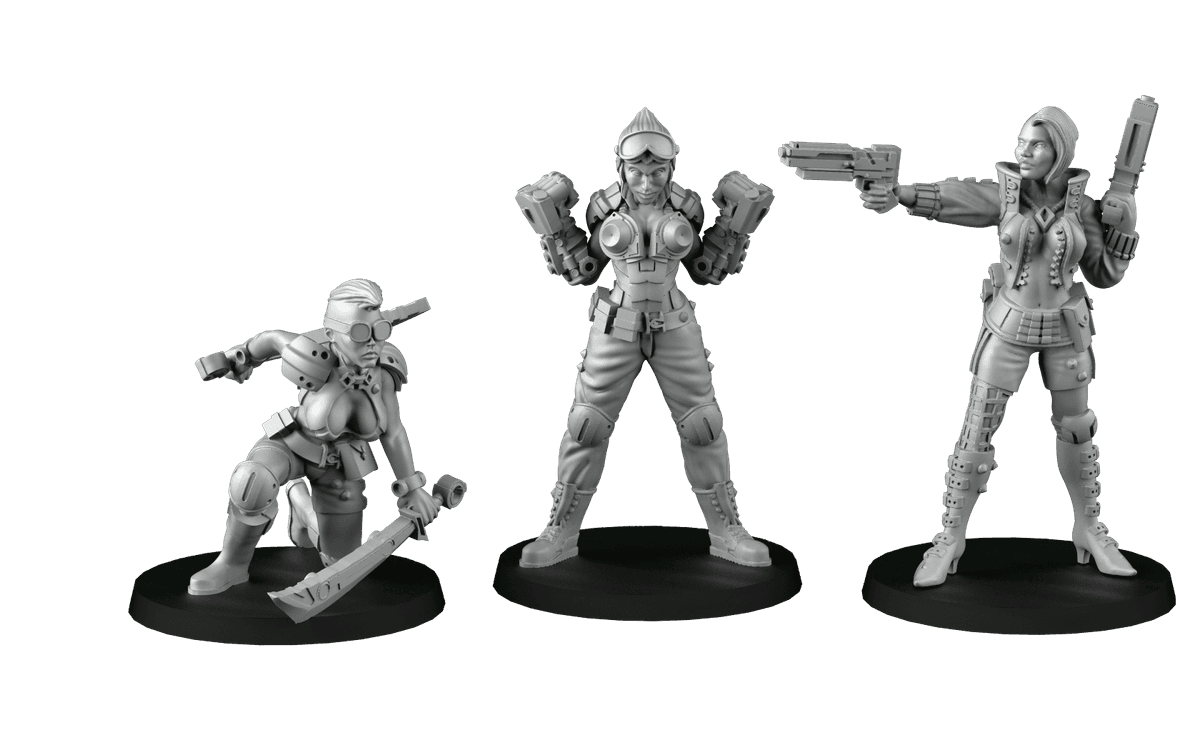 Cyberpunkowe Dziewczyny z Pistoletami