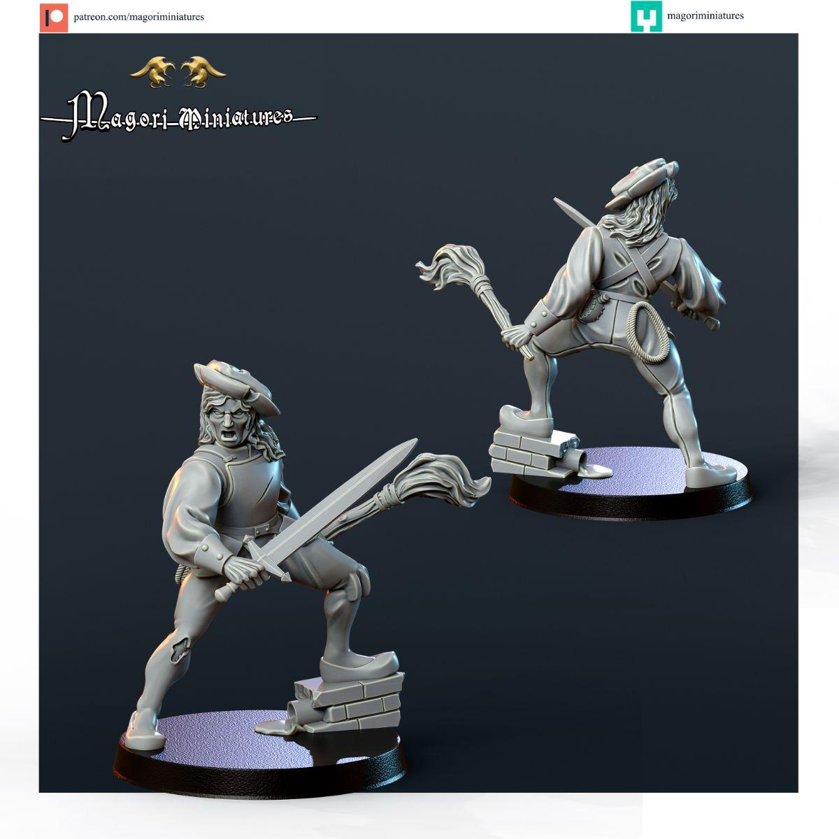 Modułowy Wojownik z Pochodnią i Mieczem