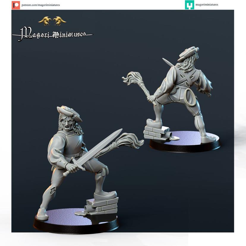 Modułowy Wojownik z Pochodnią i Mieczem