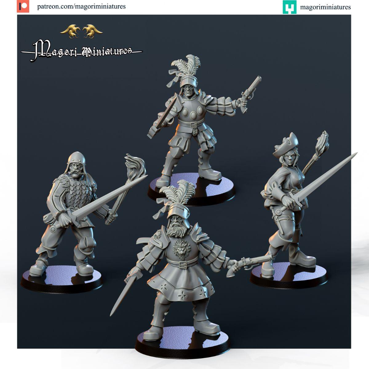 Zestaw Najemników Wojowników w Zbrojach