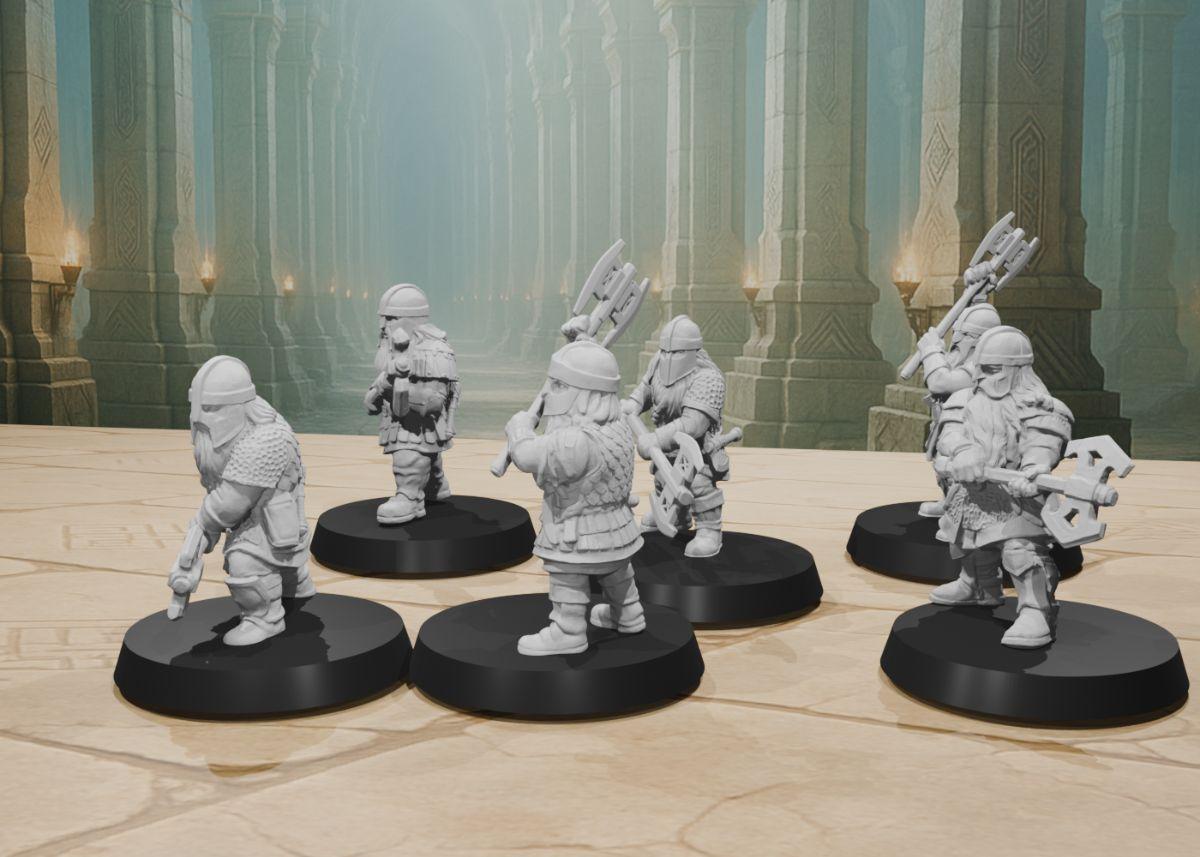 Zestaw Krasnoludów z Toporami