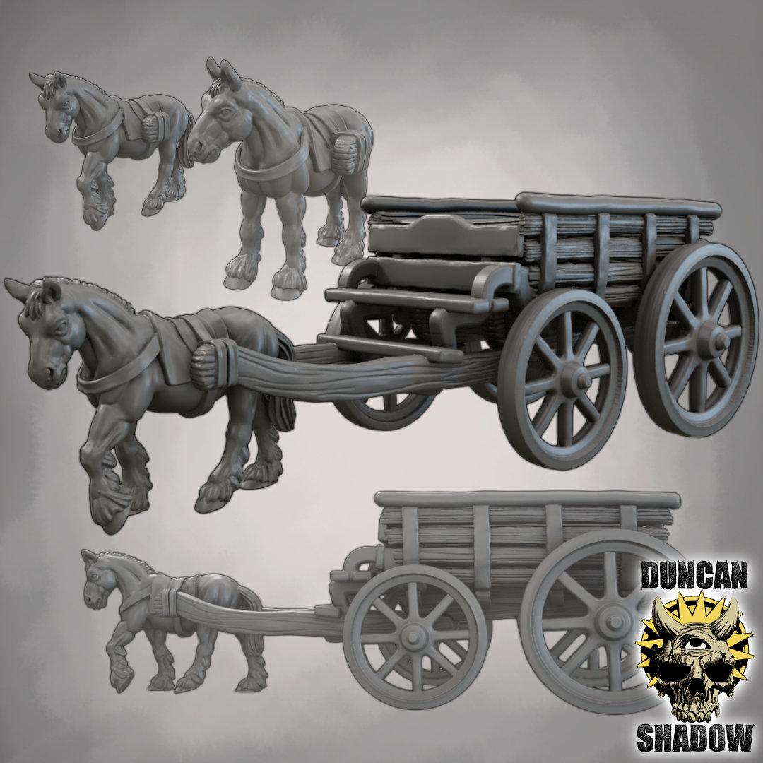 Duży Powóz z Koniem