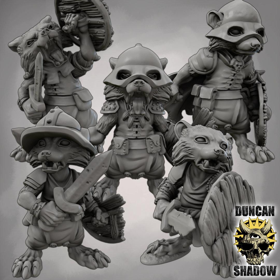 Szopy Wojownicy z Mieczami i Tarczami