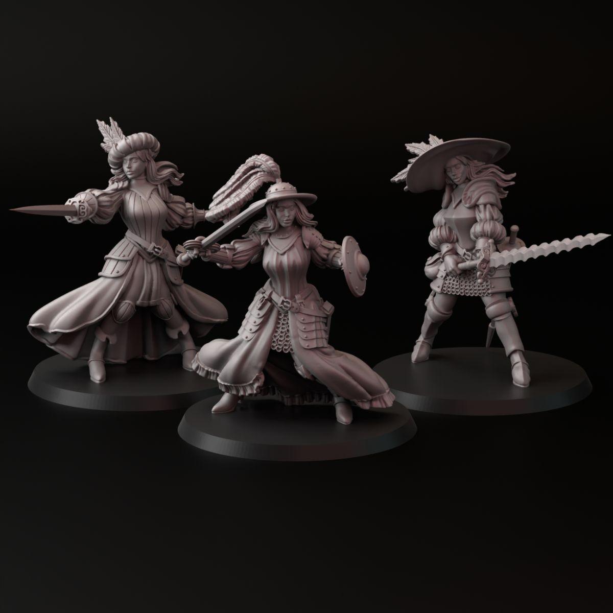 Zestaw Kobiet Szermierzy