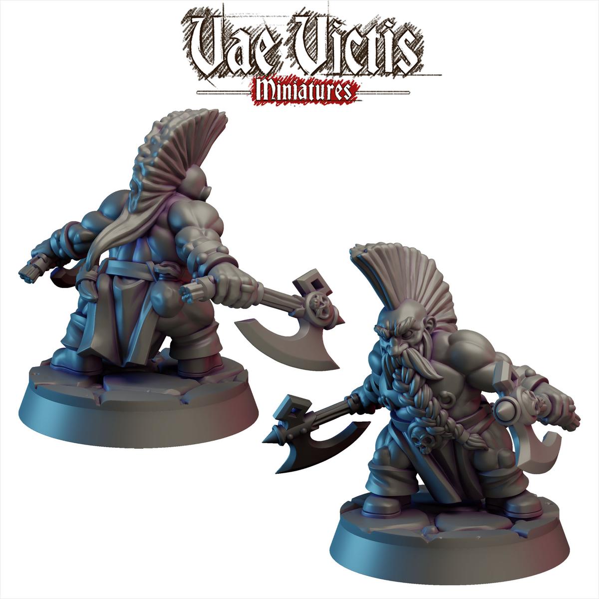 Krasnoludzki Berserker z Toporami